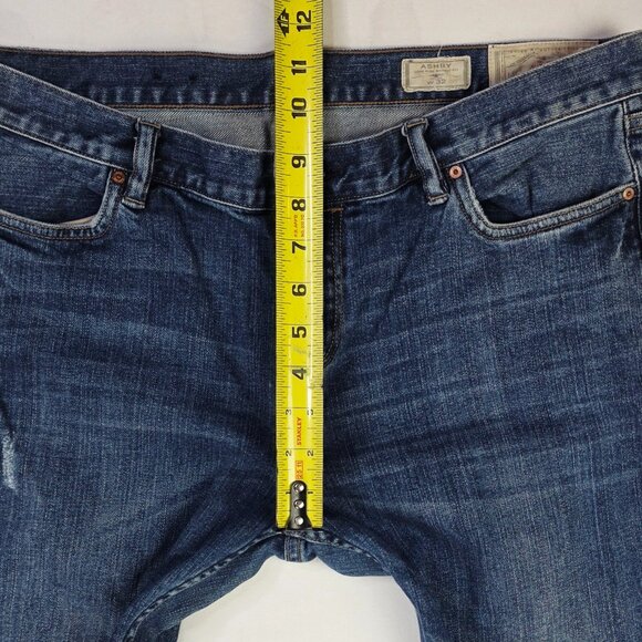 All Saints Size 32X30 Womens Ashby Low Rise Skinny Fit Blue Denim Logo Tag Jeans - Picture 2 of 13